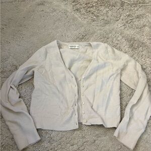 Abercrombie & Fitch Light Cream Cardigan